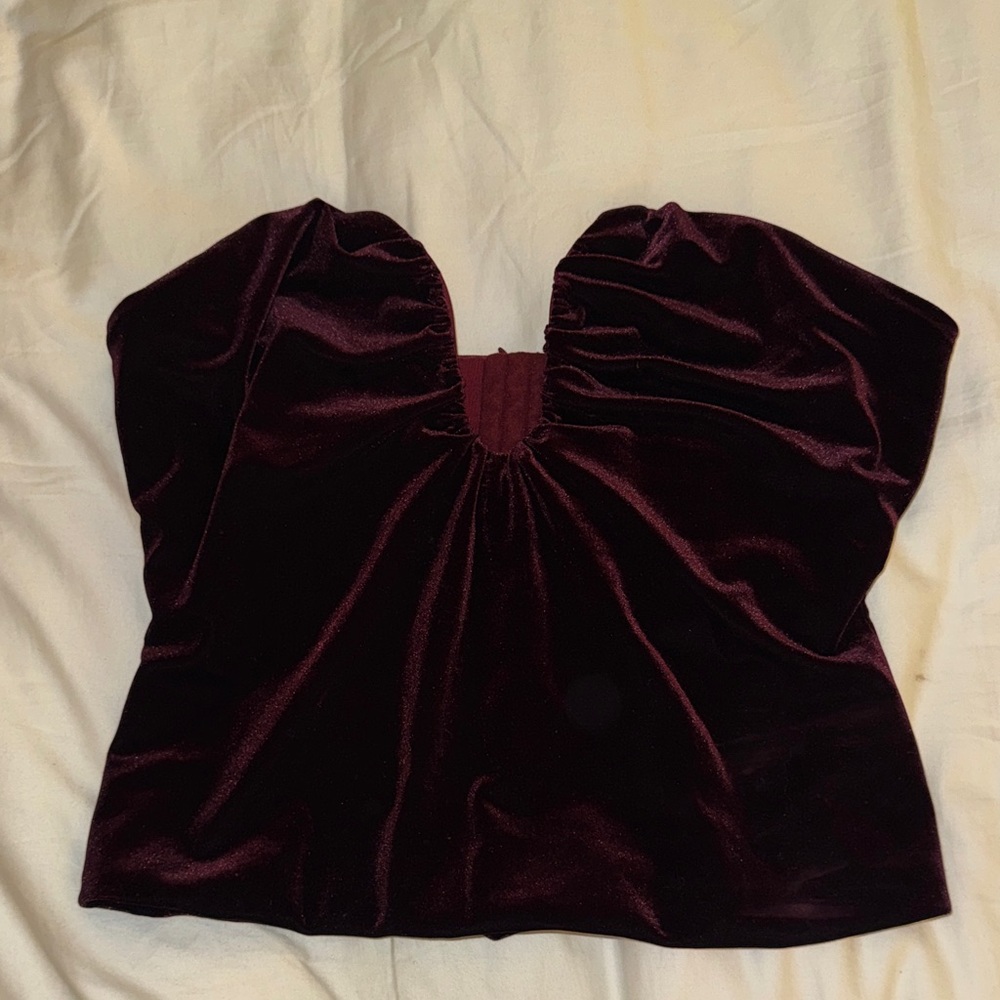 Velvet top - Rich Burgundy